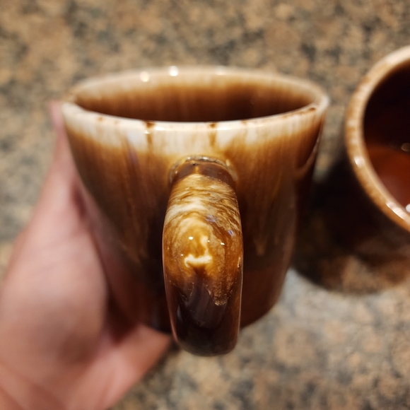 MCP McCoy Brown Drip Mugs, Set of 2 - Picture 3 of 7